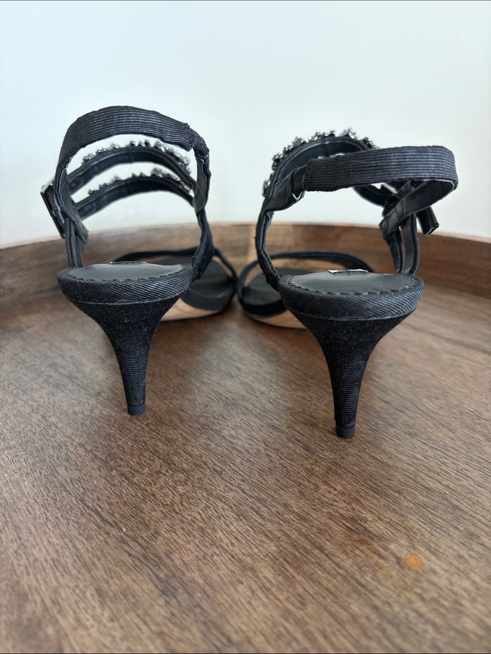 Karl Lagerfeld Black Slingback Heels - Picture 4 of 8